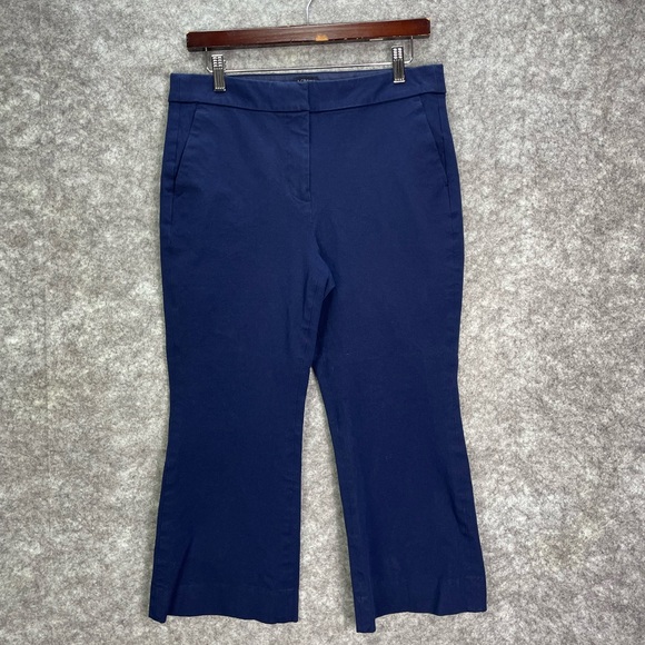 J.Crew Women’s Kelsey Pant Size 10 Solid Blue Straight Leg Casual Work - Picture 1 of 11